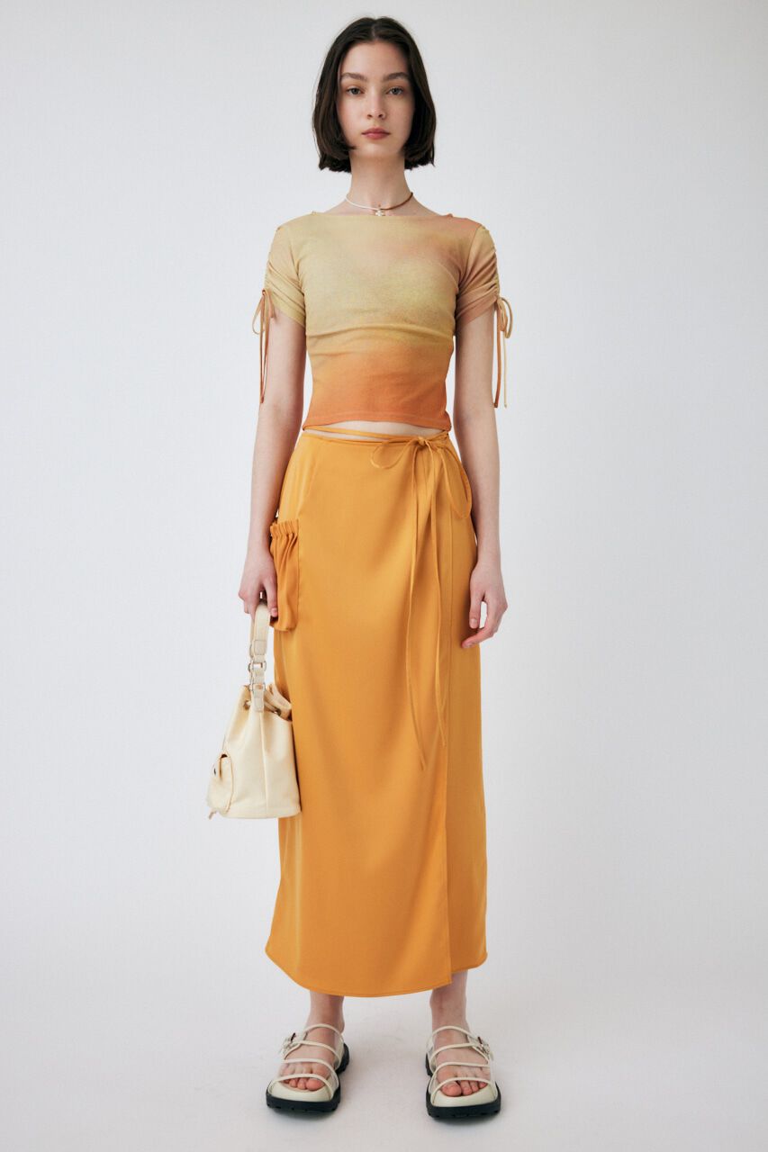 MOUSSY「WAIST TIE SATIN スカート」|スカート|