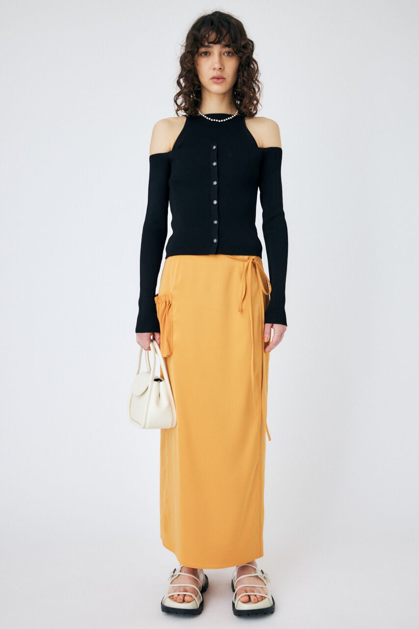 MOUSSY「WAIST TIE SATIN スカート」|スカート|