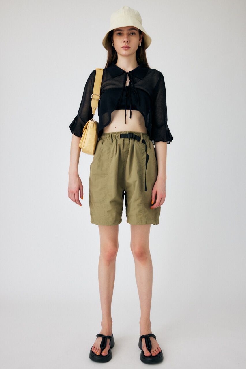 MOUSSY「SHORT SHIRT ボレロ」|シャツ・ブラウス|BLK