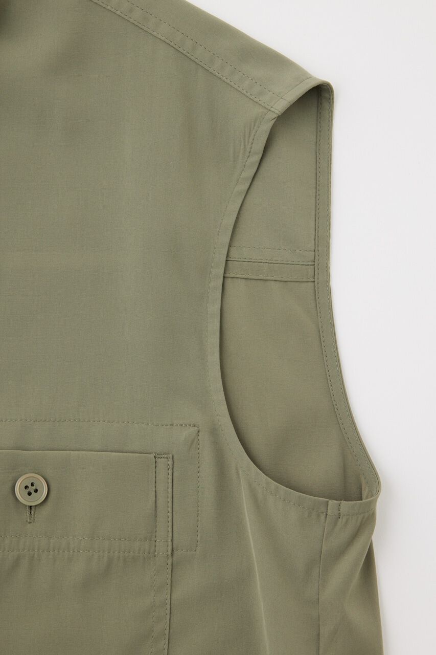 MOUSSY「BACK OPEN SHIRT ベスト」|ダウンベスト・ベスト|