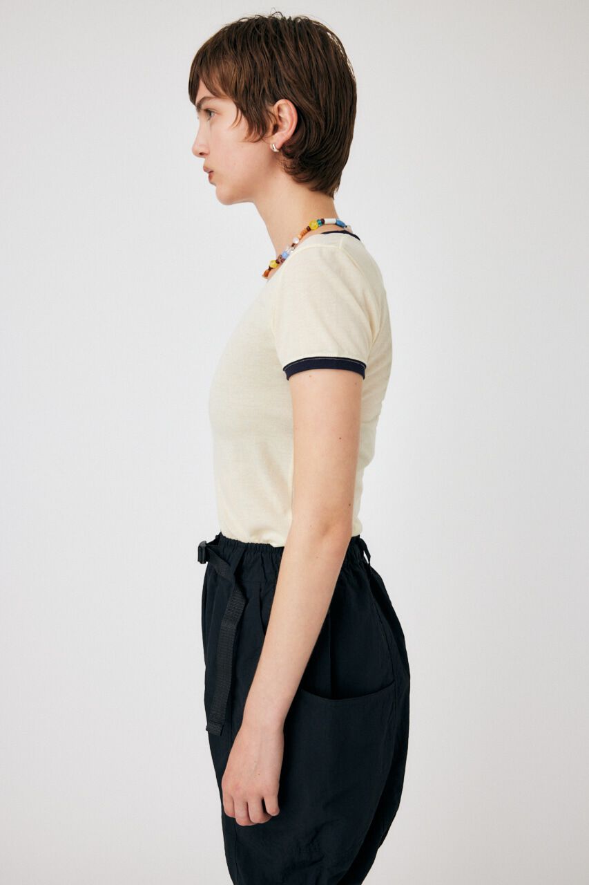 MOUSSY「SHEER RINGER TS」|Tシャツ・カットソー|