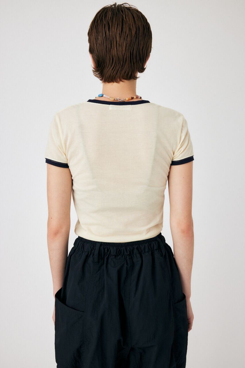 MOUSSY「SHEER RINGER TS」|Tシャツ・カットソー|