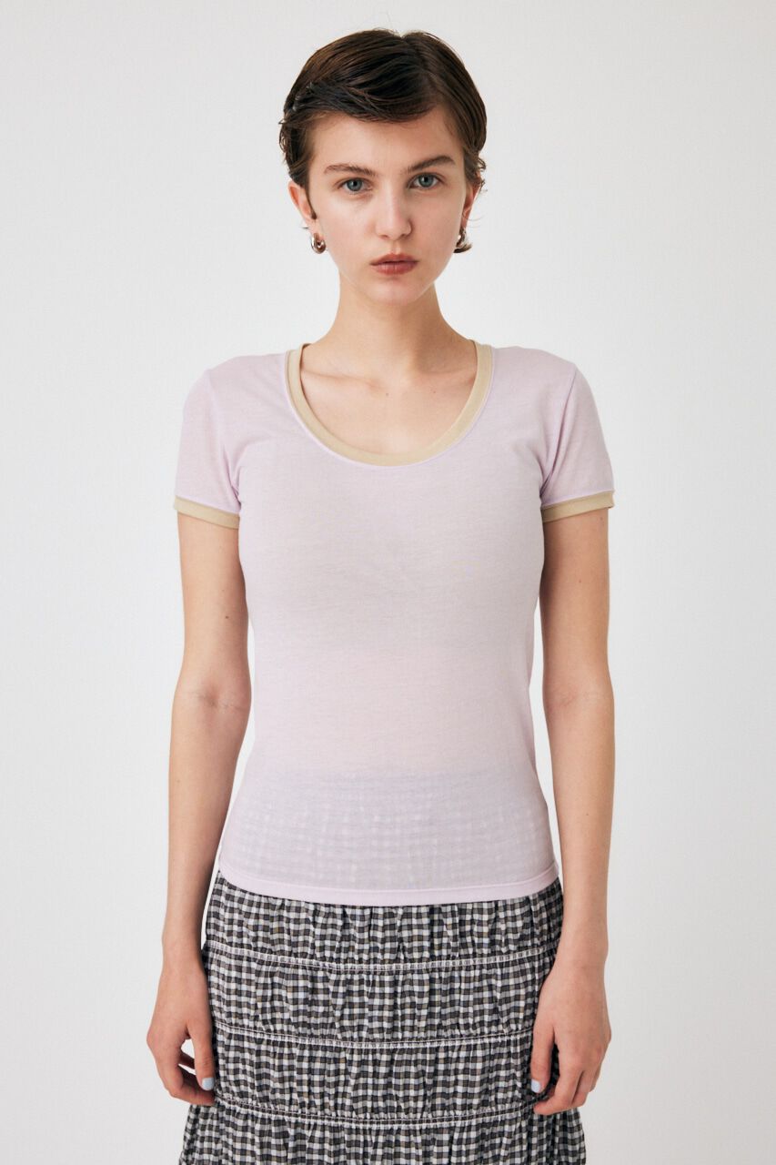 MOUSSY「SHEER RINGER TS」|Tシャツ・カットソー|