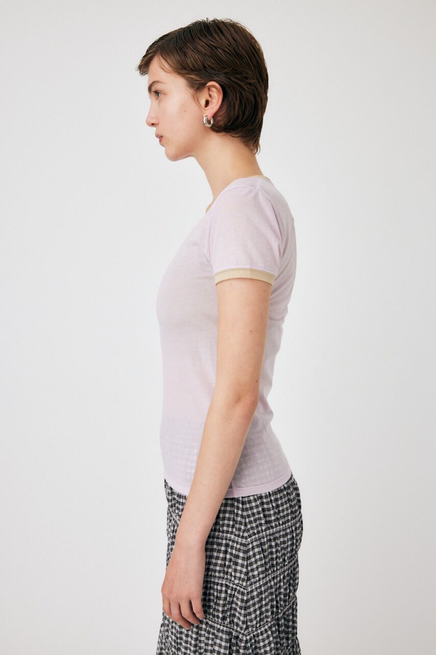 MOUSSY「SHEER RINGER TS」|Tシャツ・カットソー|