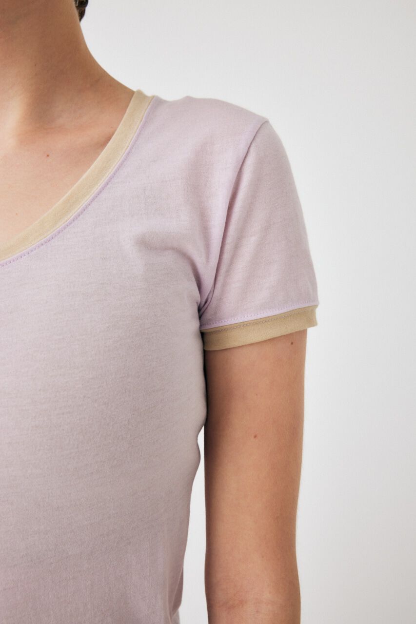 MOUSSY「SHEER RINGER TS」|Tシャツ・カットソー|