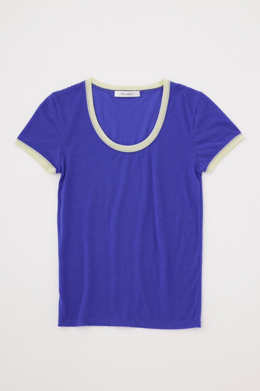MOUSSY「SHEER RINGER TS」|Tシャツ・カットソー|BLU