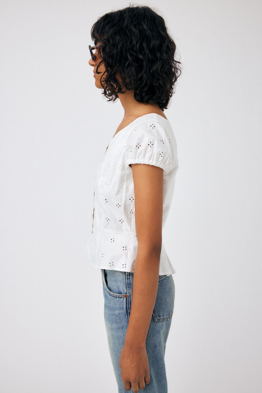 MOUSSY「EYELET CORSET ブラウス」|シャツ・ブラウス|