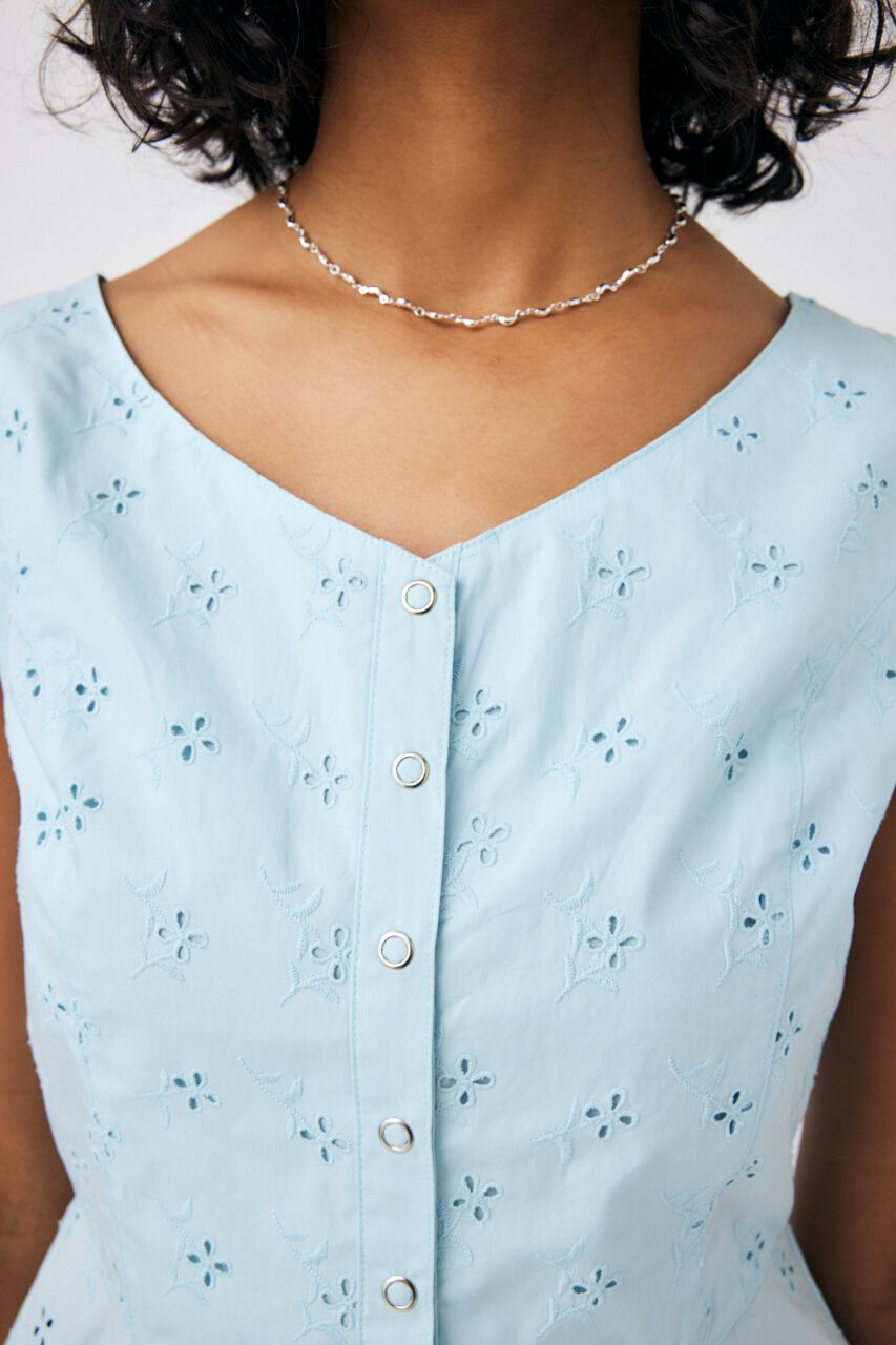 MOUSSY「EYELET CORSET ブラウス」|シャツ・ブラウス|