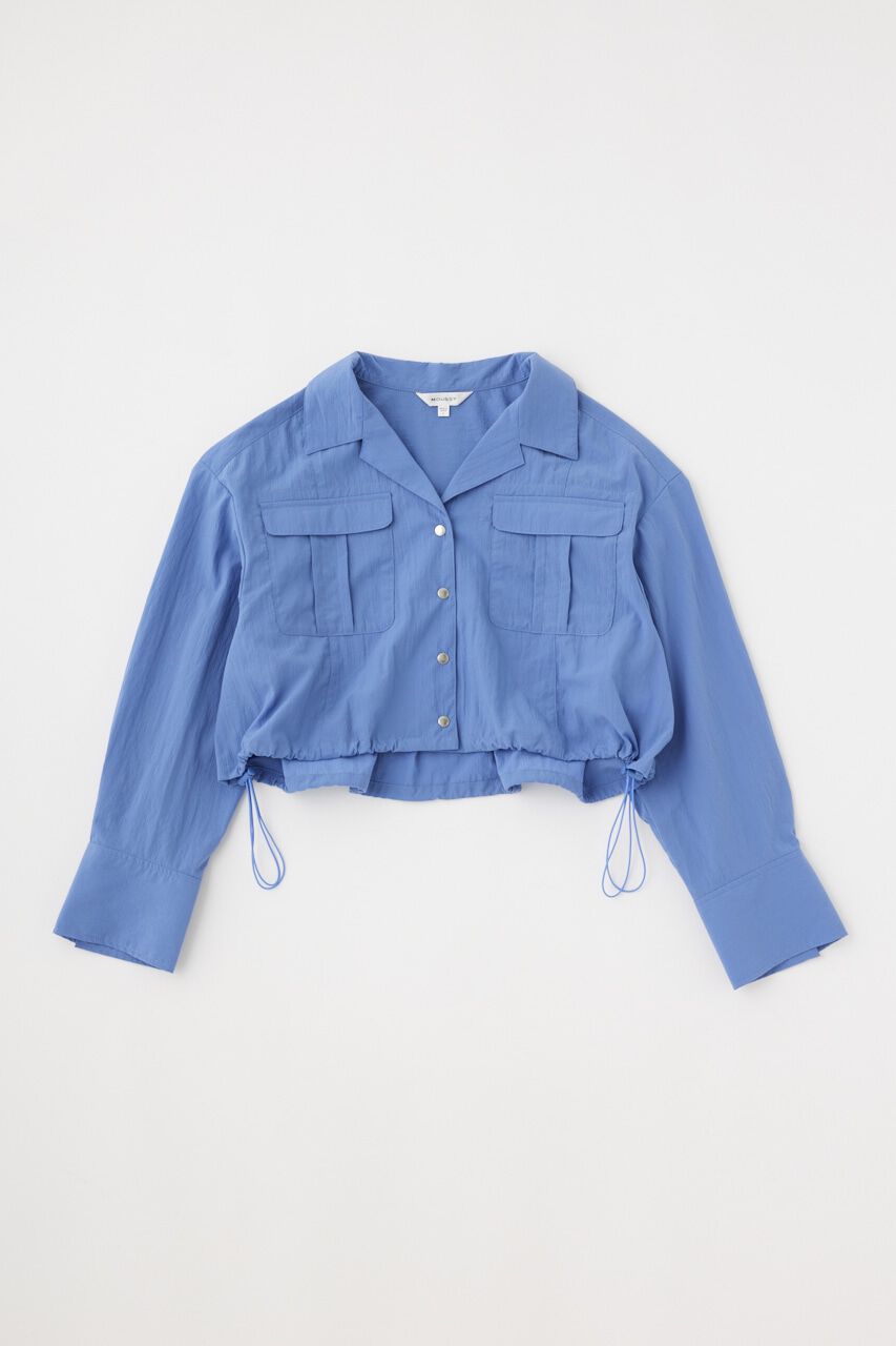 MOUSSY「RIPSTOP CROPPED シャツ」|シャツ・ブラウス|L/BLU1
