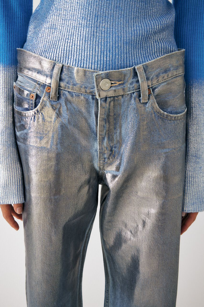 MOUSSY「FOIL PRINT 90S LOWRISE STRAIGHT」|デニム|