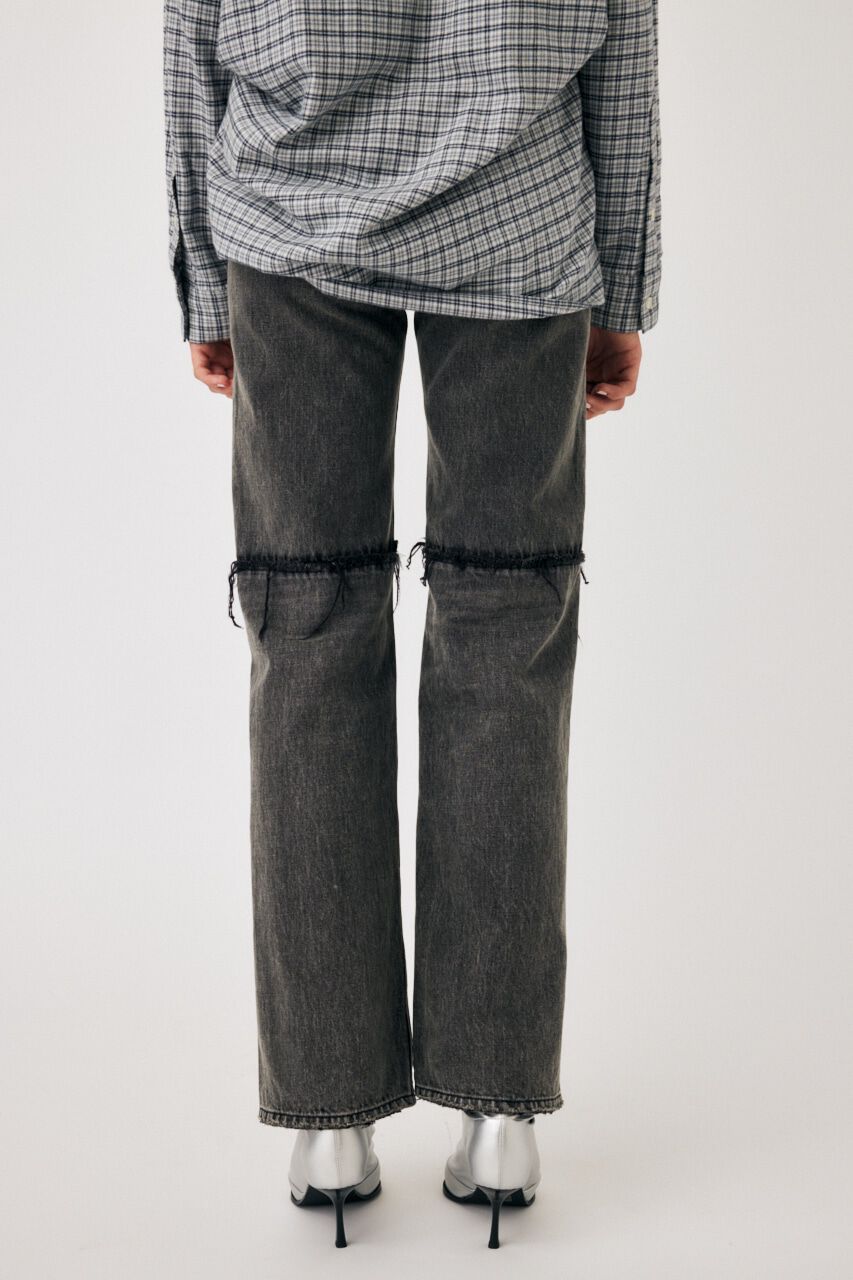 MOUSSY「LOW WAIST SLIT STRAIGHT」|デニム|