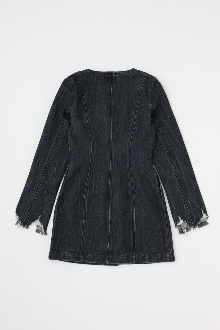MOUSSY「SCOOP NECK DENIM ミニドレス」|ワンピース|