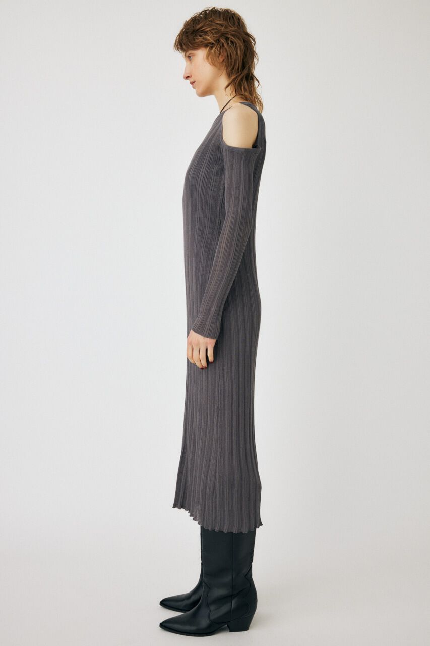 MOUSSY「SHEER KNIT マキシドレス」|ワンピース|