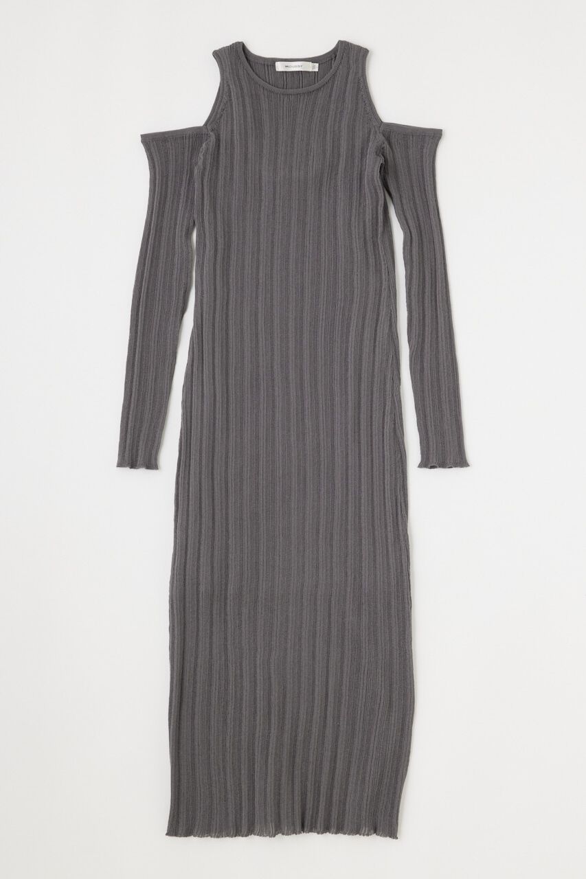 MOUSSY「SHEER KNIT マキシドレス」|ワンピース|