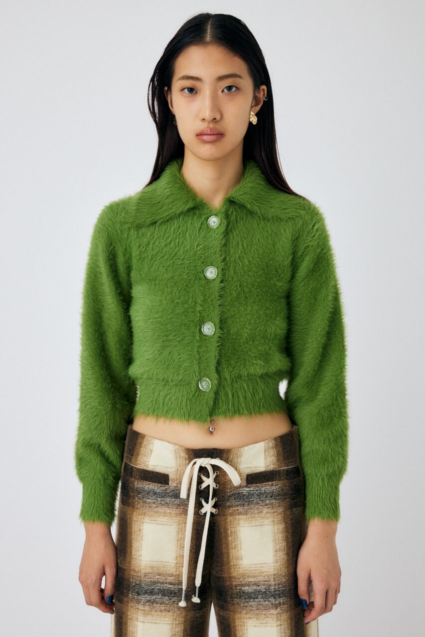 MOUSSY「FEATHER YARN KNIT シャツ」|ニット・セーター|