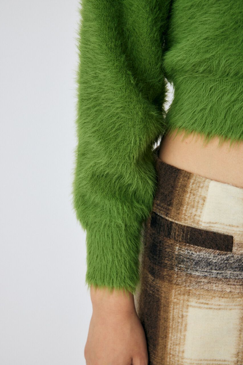 MOUSSY「FEATHER YARN KNIT シャツ」|ニット・セーター|