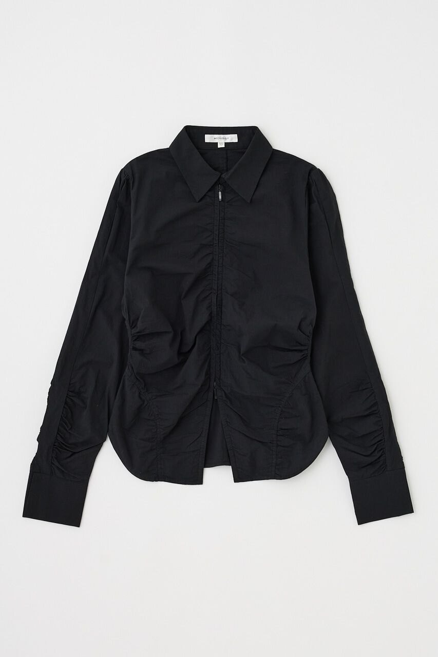 MOUSSY「ZIP UP WAIST SHAPE シャツ」|シャツ・ブラウス|