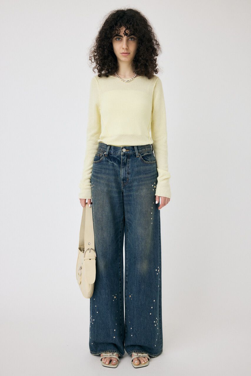 MOUSSY「LOOSE KNIT ロングスリーブTEE」|ニット・セーター|