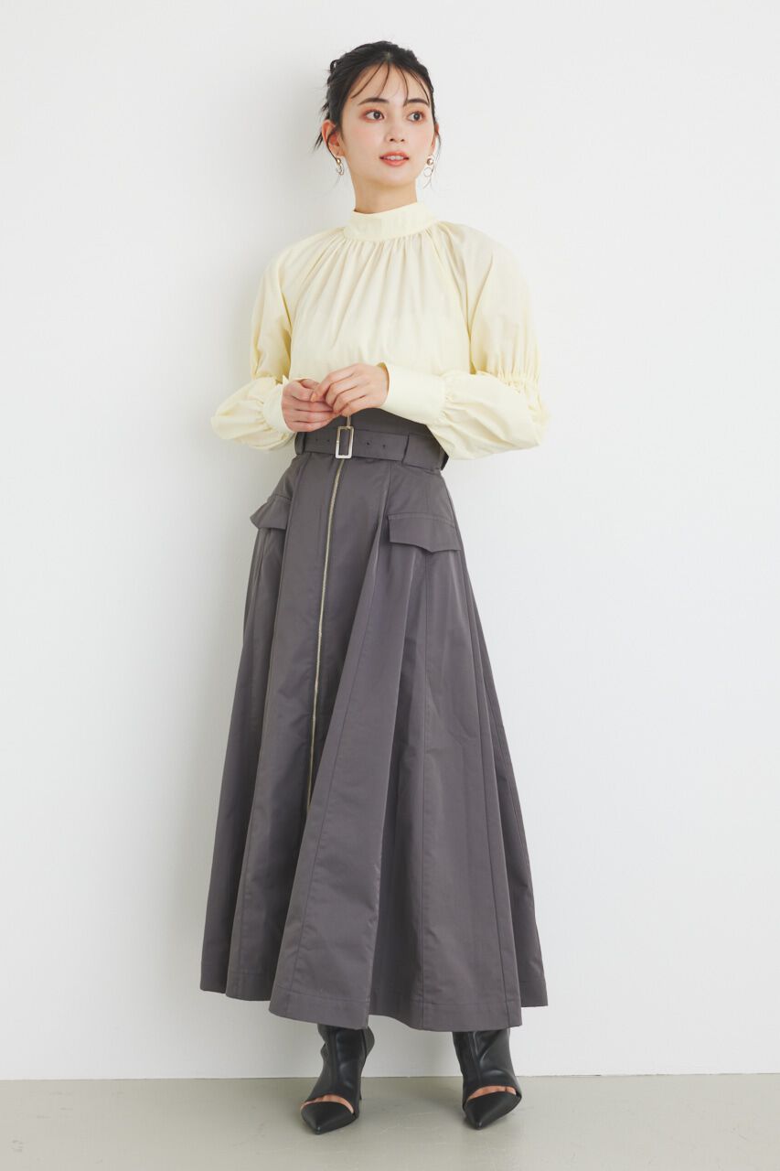 rienda「ボタンSLV H/N BLS」|シャツ・ブラウス|