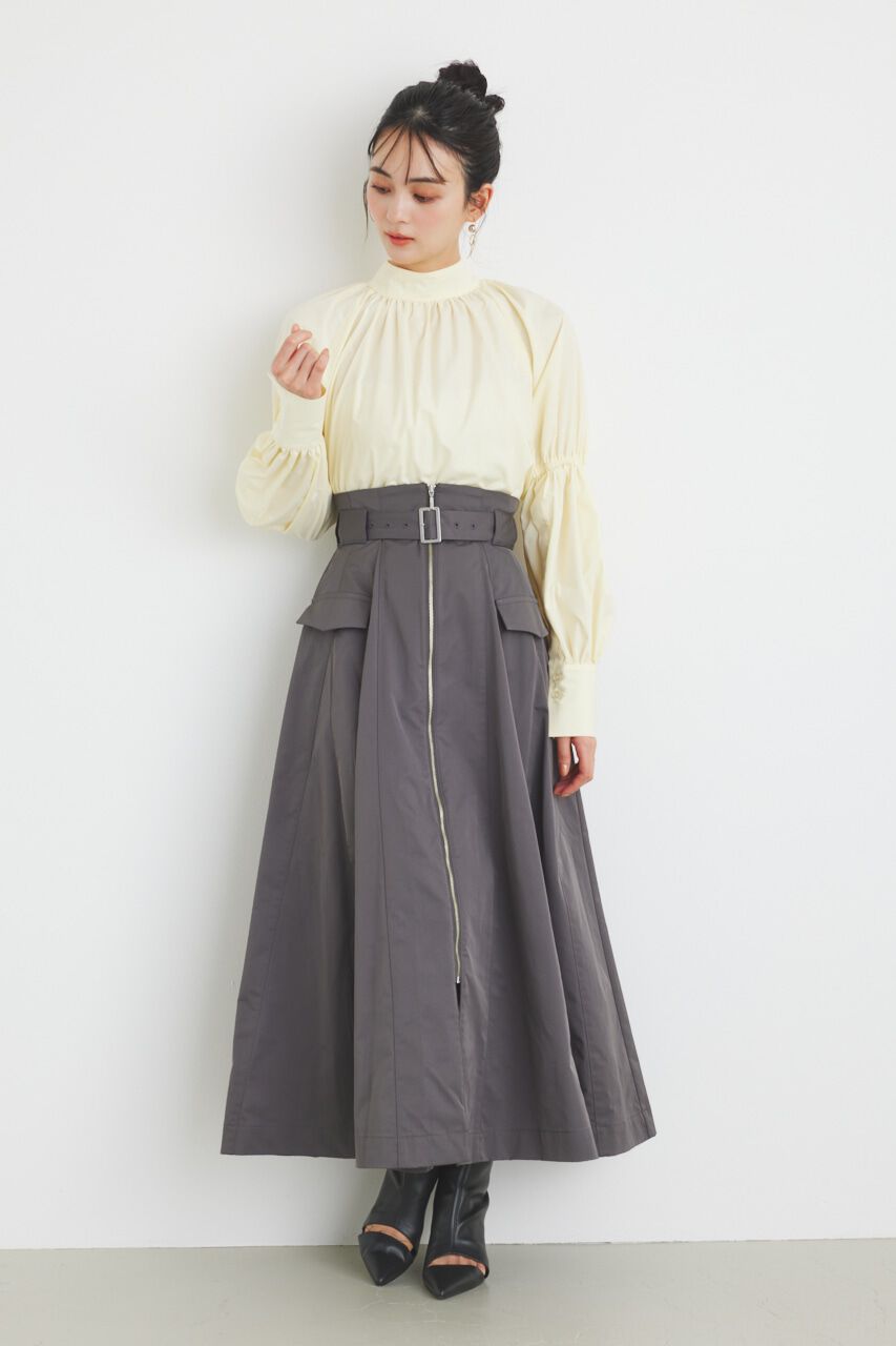 rienda「ボタンSLV H/N BLS」|シャツ・ブラウス|