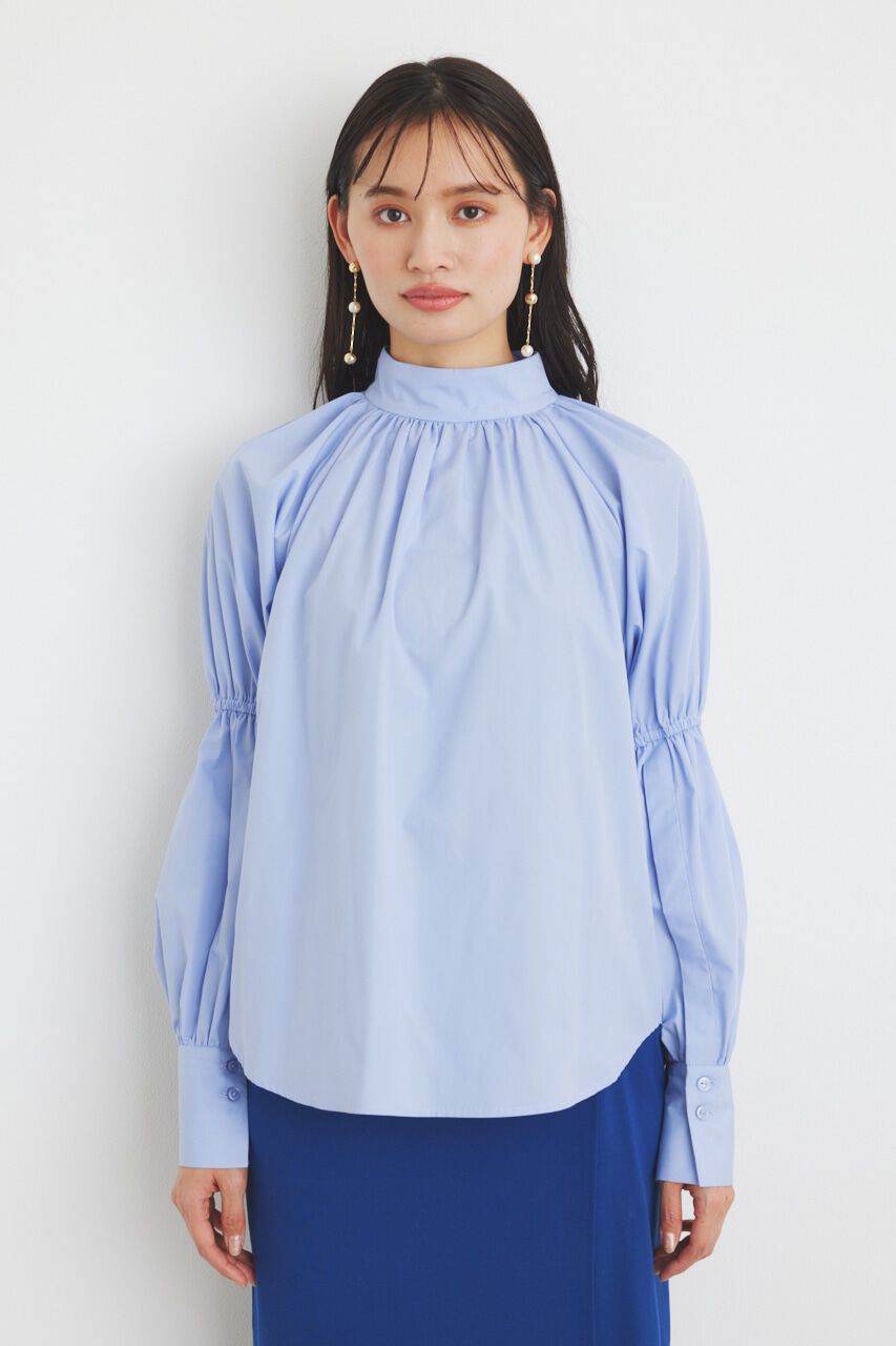 rienda「ボタンSLV H/N BLS」|シャツ・ブラウス|