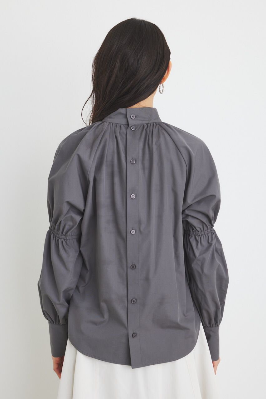 rienda「ボタンSLV H/N BLS」|シャツ・ブラウス|