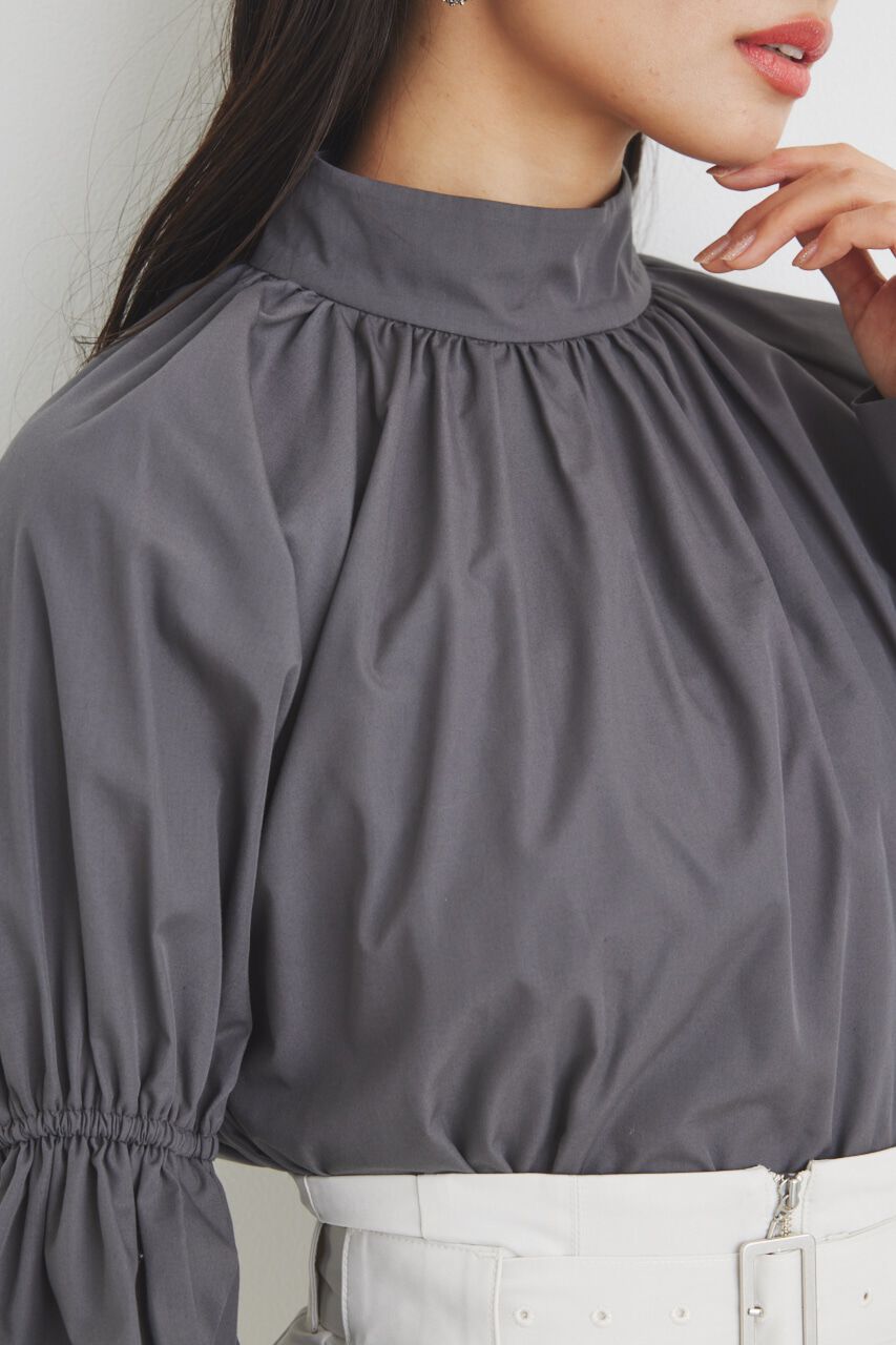 rienda「ボタンSLV H/N BLS」|シャツ・ブラウス|