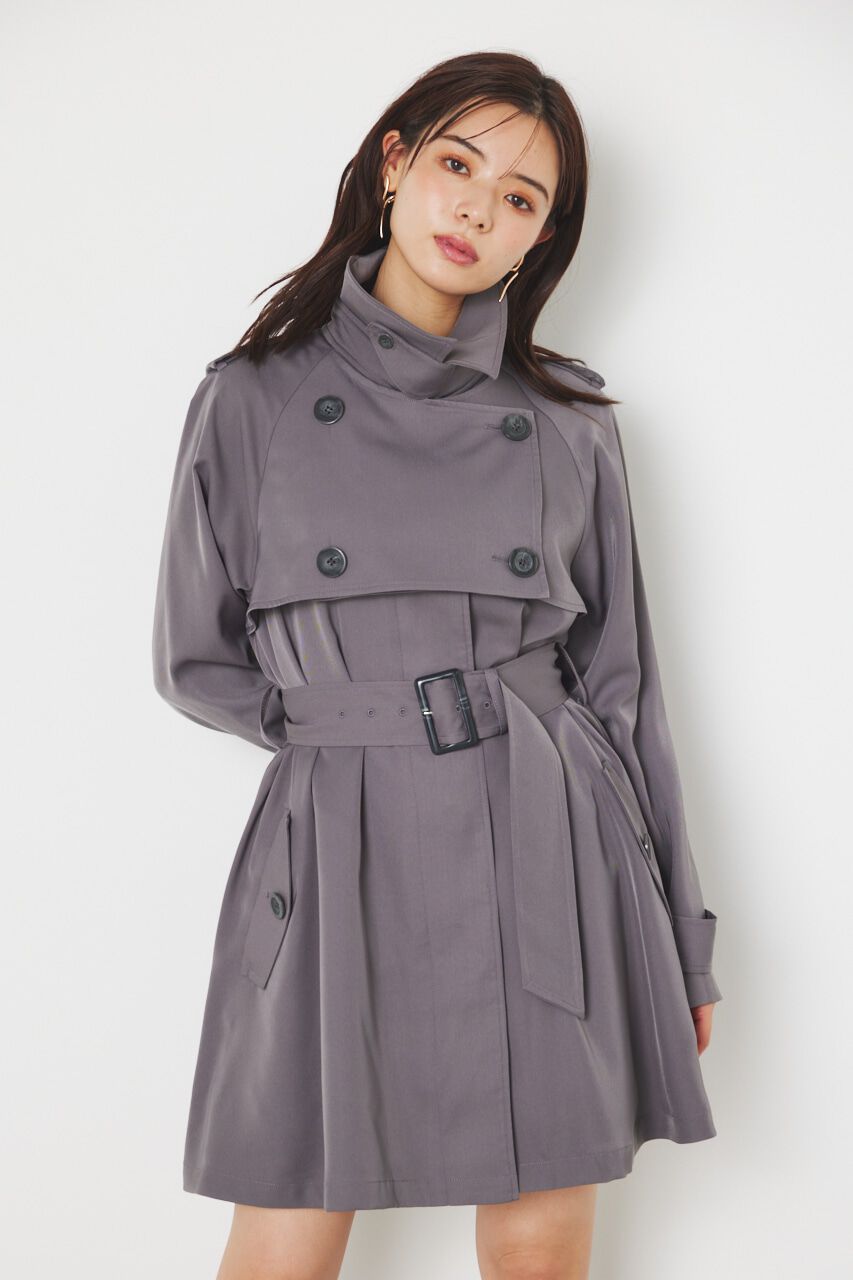rienda「＃ジェラートトレンチ ミニコート」|その他|GRY