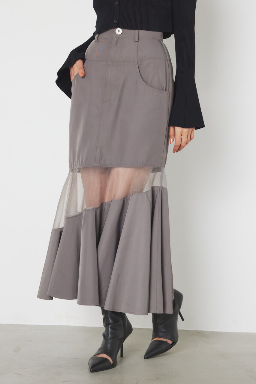 rienda「アシンメトリーシアーマーメイドJ/W SK」|スカート|