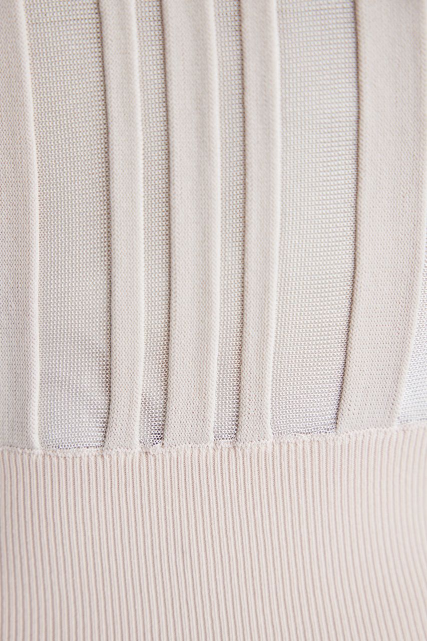 rienda「ランダムシアーRIBフレアKnit OP」|ワンピース|