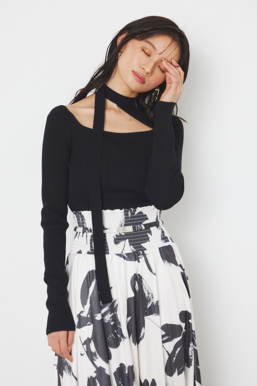 rienda「チョーカーデザインKnit TOP」|ニット・セーター|