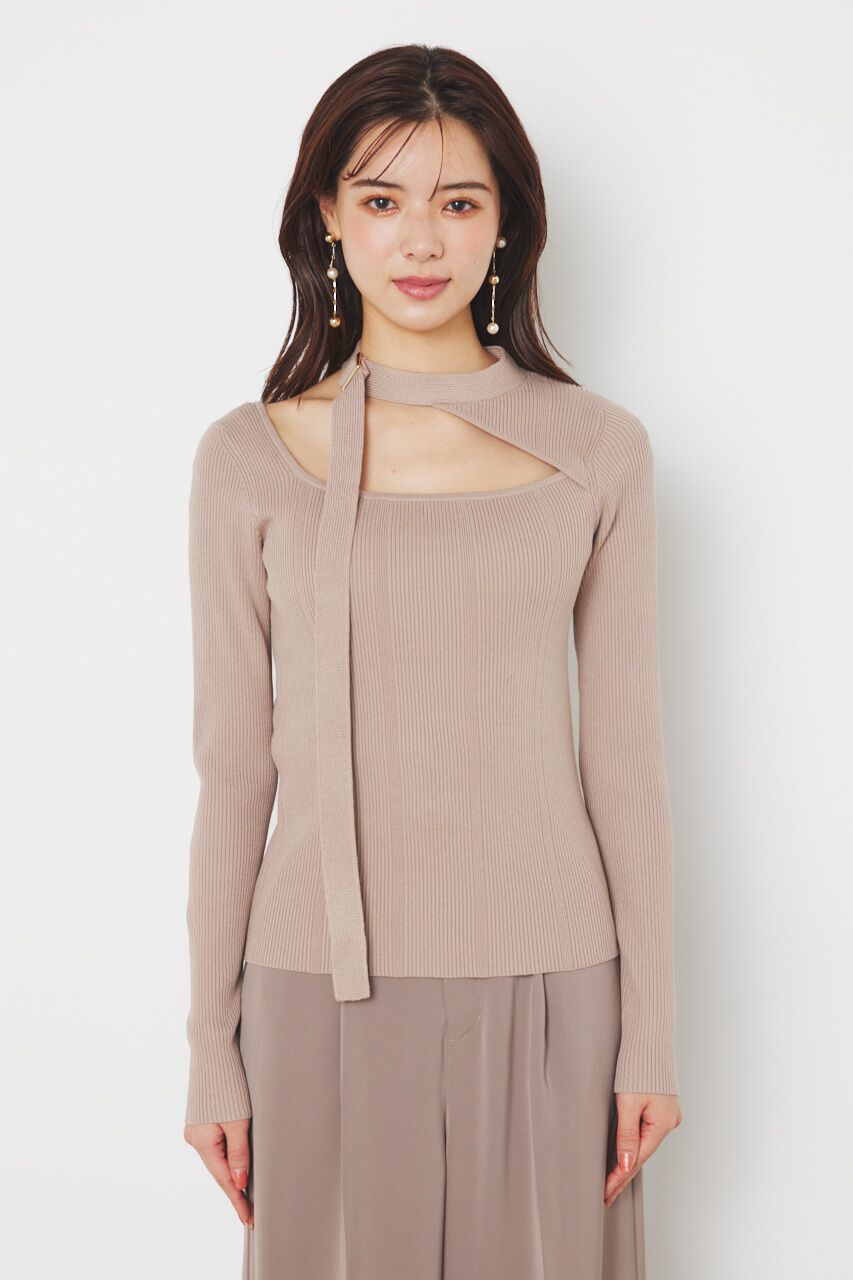 rienda「チョーカーデザインKnit TOP」|ニット・セーター|