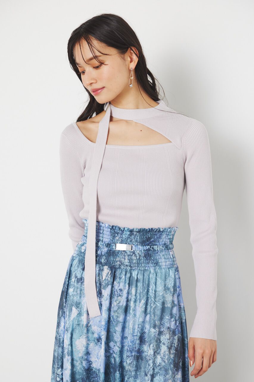 rienda「チョーカーデザインKnit TOP」|ニット・セーター|