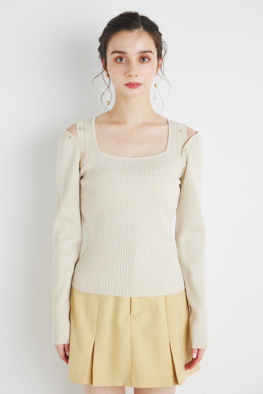 rienda「3WAYショルダーニットTOP」|ニット・セーター|