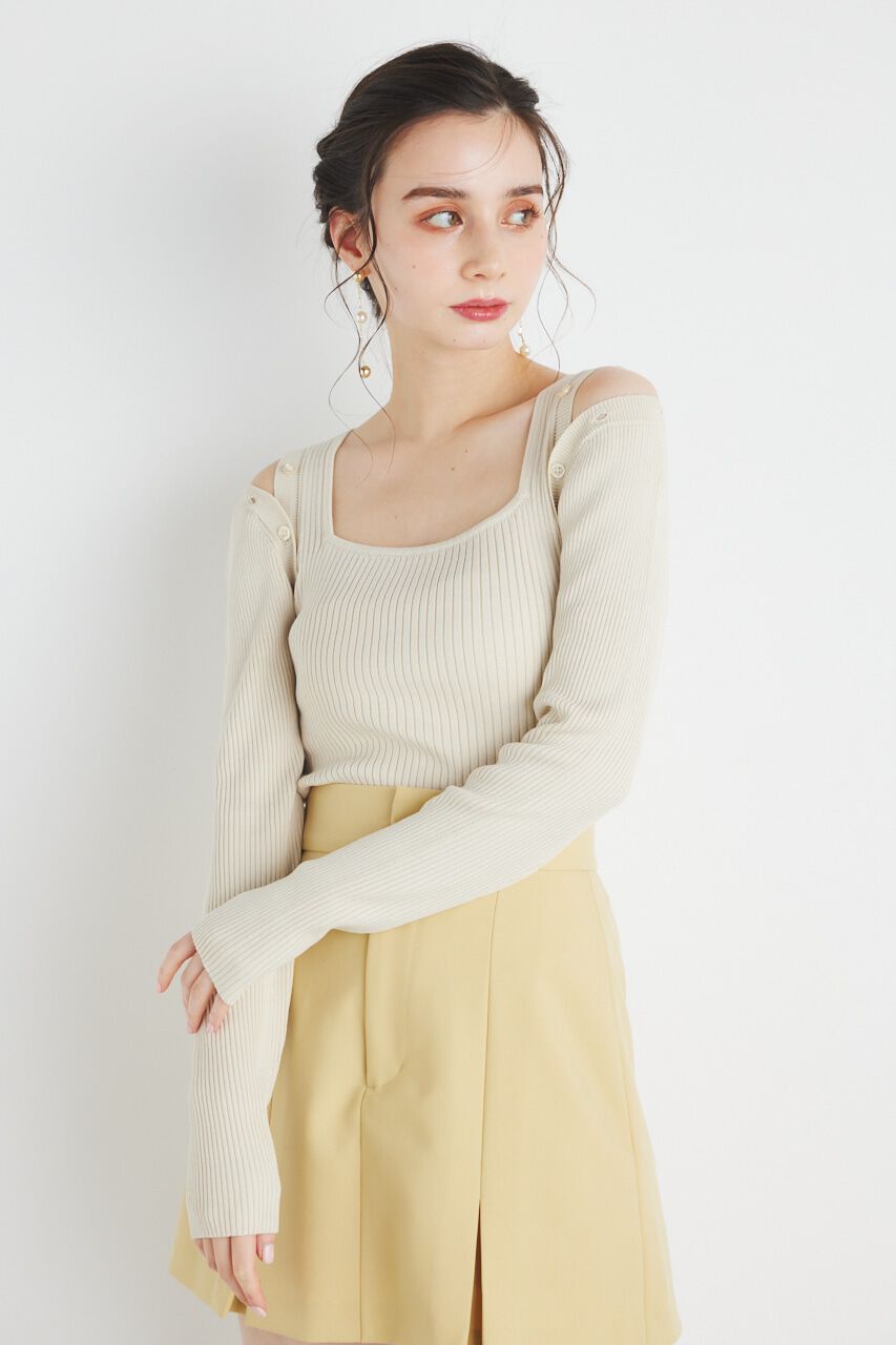 rienda「3WAYショルダーニットTOP」|ニット・セーター|