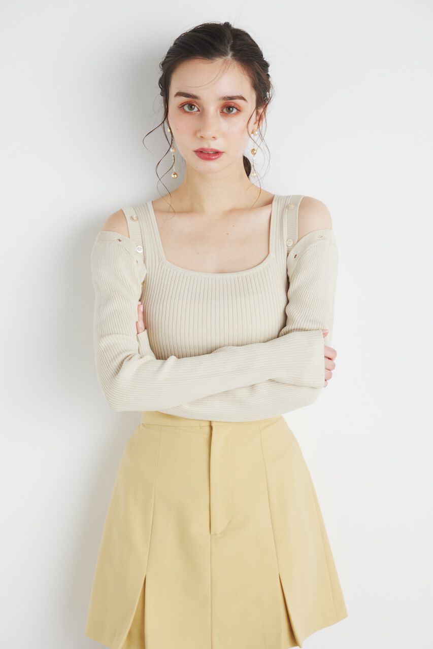 rienda「3WAYショルダーニットTOP」|ニット・セーター|