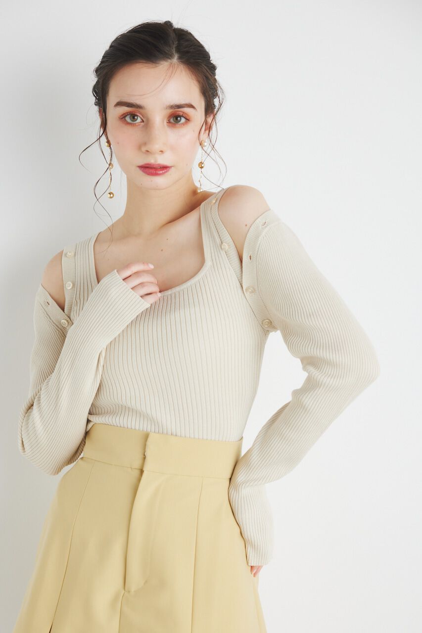 rienda「3WAYショルダーニットTOP」|ニット・セーター|