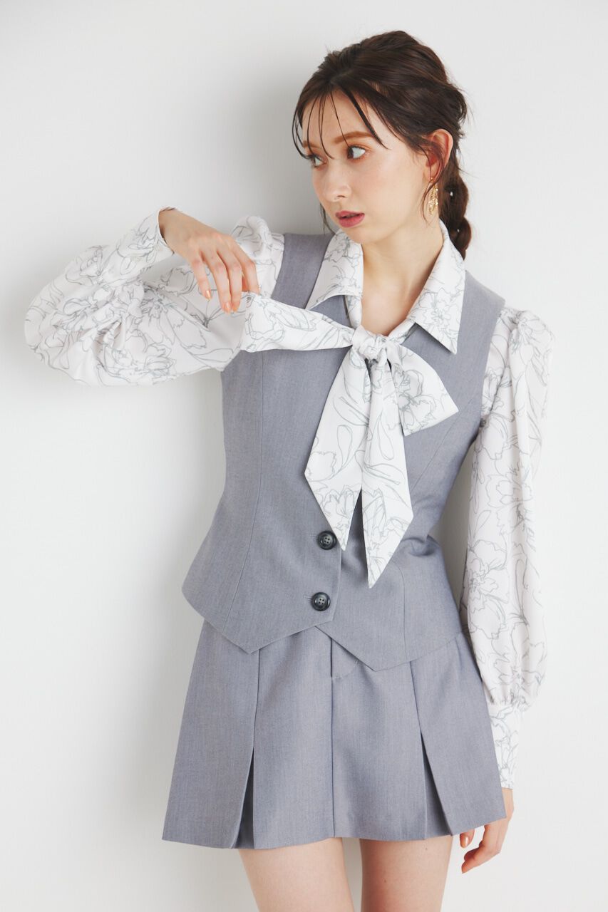 rienda「コンパクトベスト」|ダウンベスト・ベスト|GRY