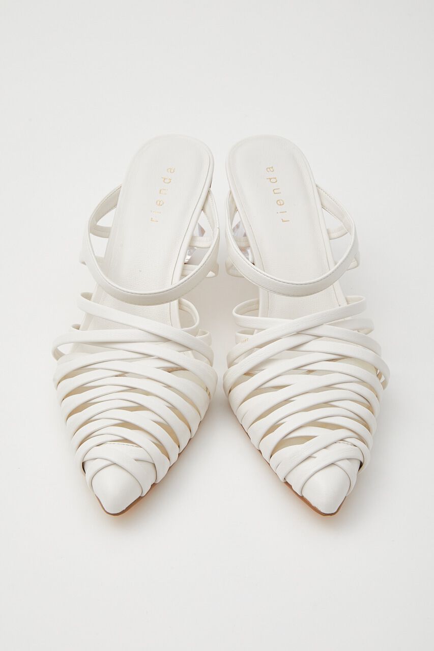 rienda「MIXボールレースアップパターンミュール」|サンダル|