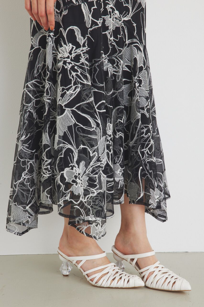 rienda「MIXボールレースアップパターンミュール」|サンダル|