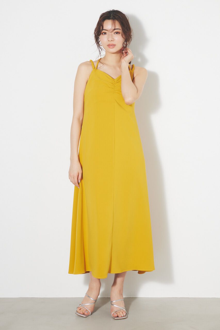 rienda「ギャザーストリングキャミOP」|ワンピース|