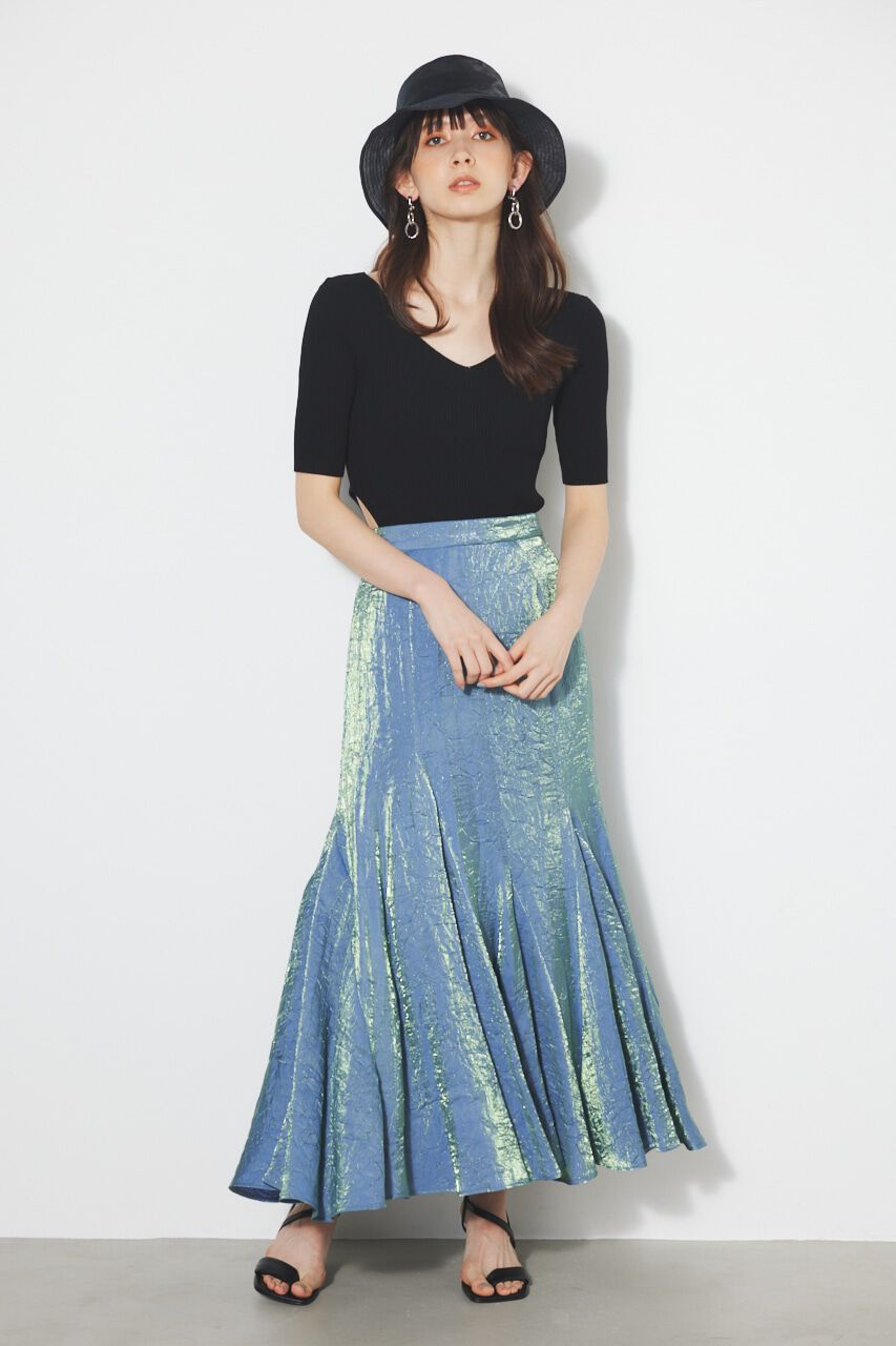 rienda「ランダムパネルJ/WマーメイドSK」|スカート|