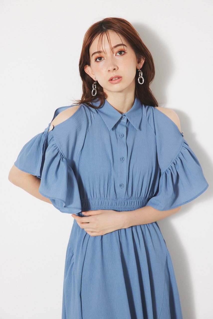 rienda「フリルSLVフレアOP」|ワンピース|