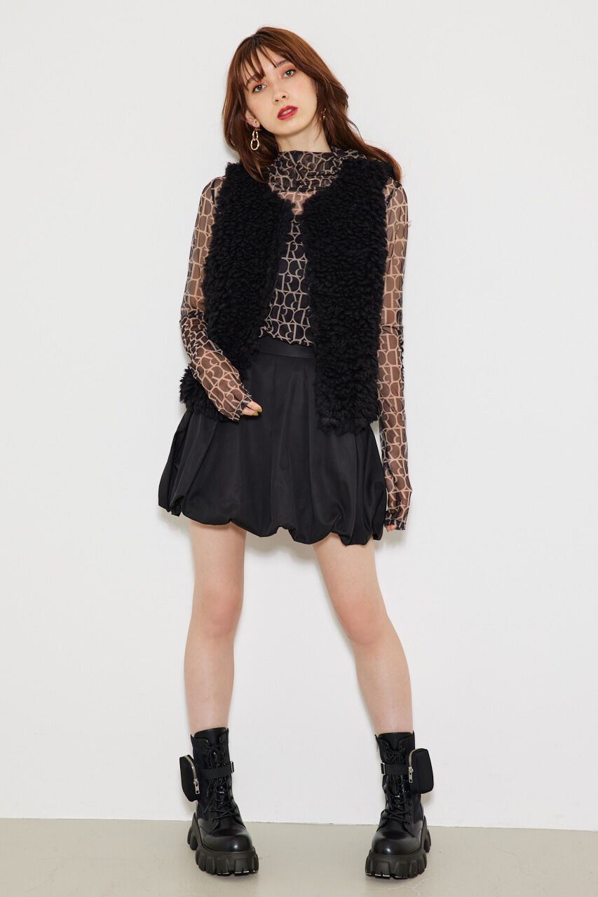 rienda「フラッフィーファーベスト」|ダウンベスト・ベスト|