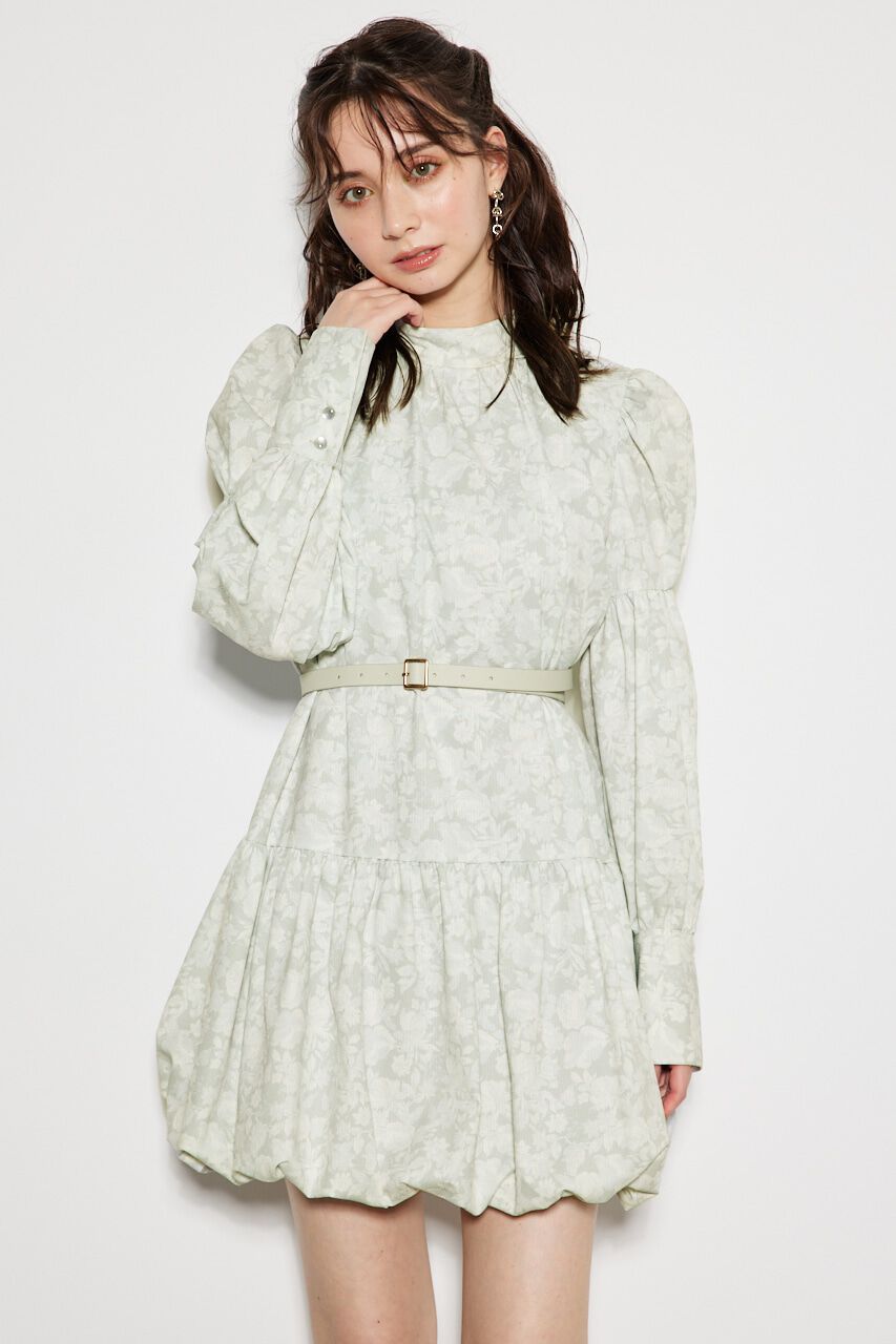 rienda「バルーンティアードミニOP」|ワンピース|柄GRY5