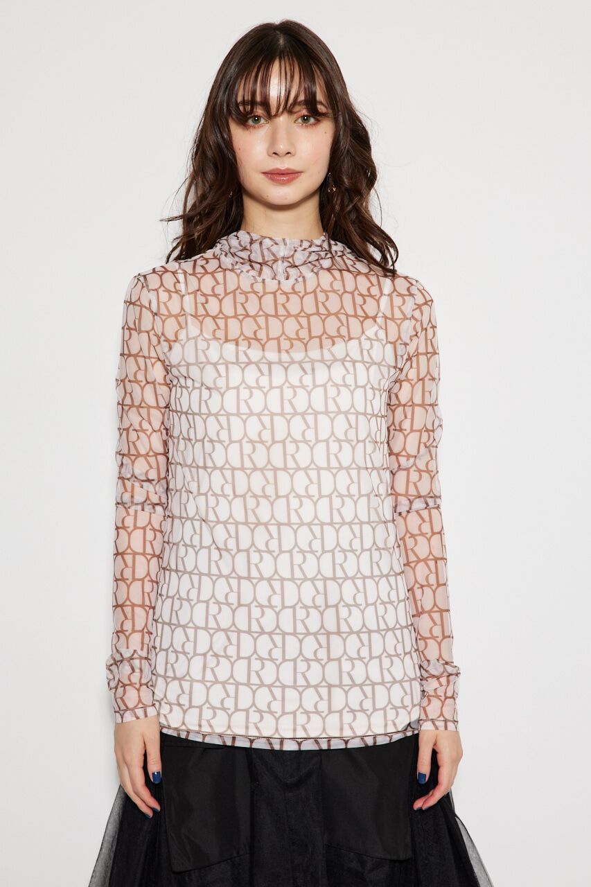 rienda「RモノグラムフーディーシアーTOP」|Tシャツ・カットソー|