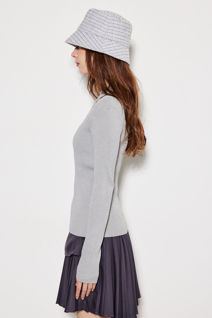 rienda「アシンメトリーV/N Knit TOP」|ニット・セーター|