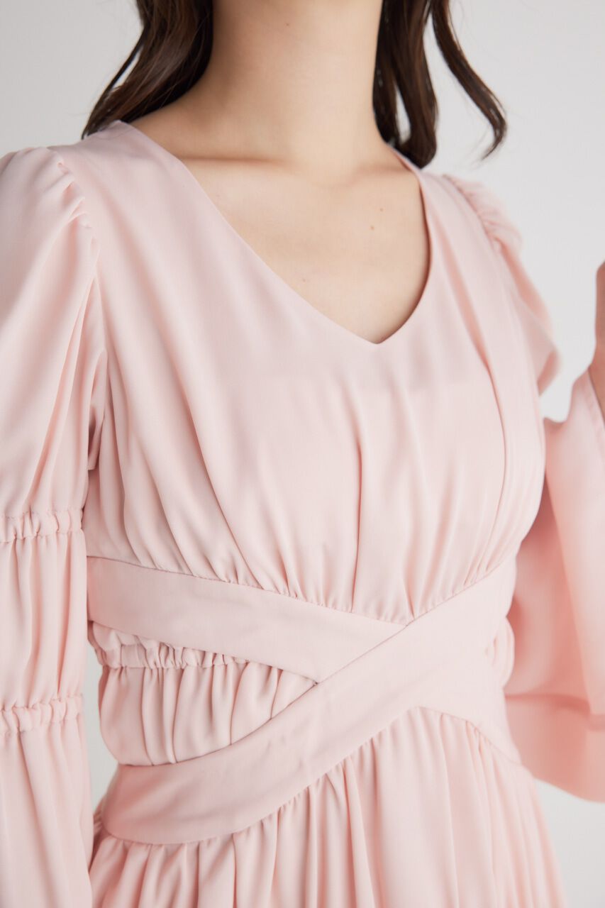 rienda「クロスBELTギャザーフレアOP」|ワンピース|