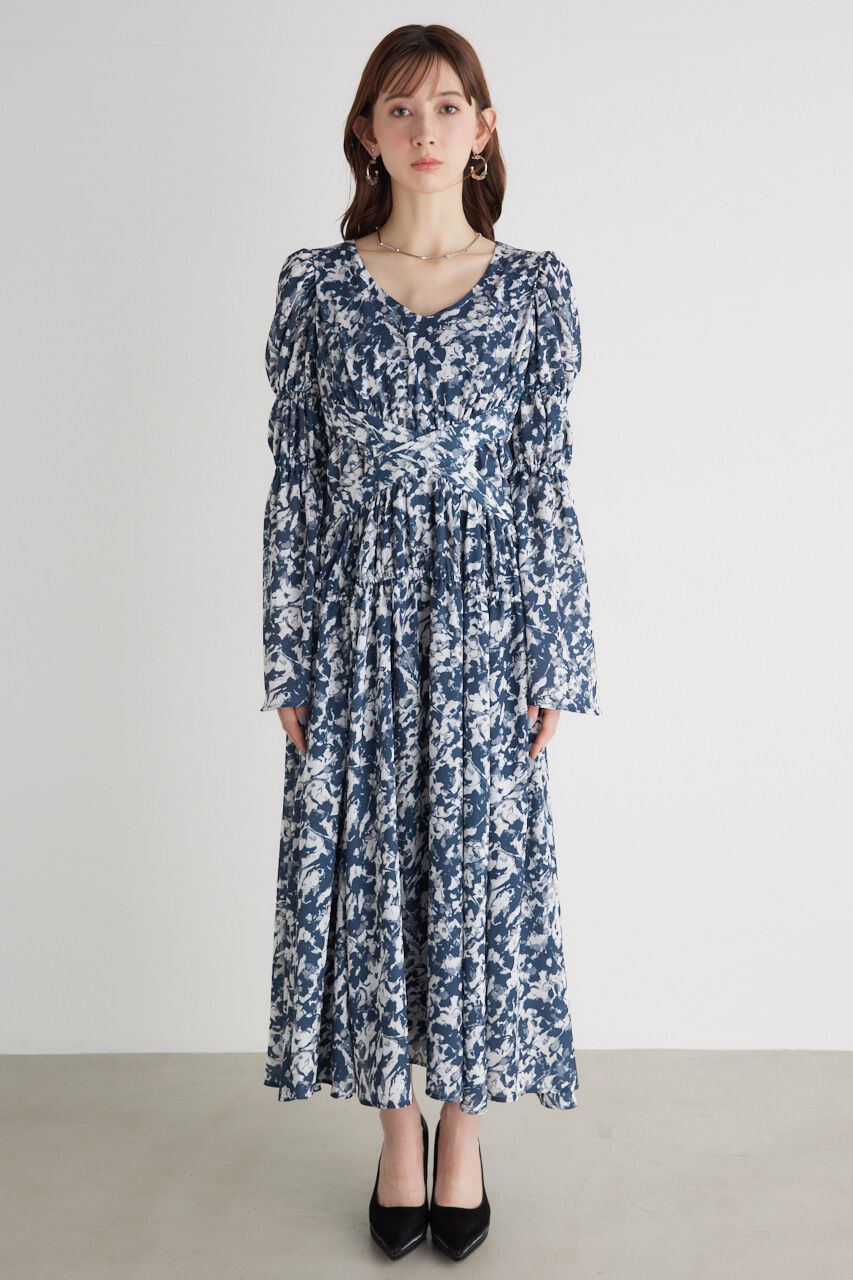 rienda「クロスBELTギャザーフレアOP」|ワンピース|