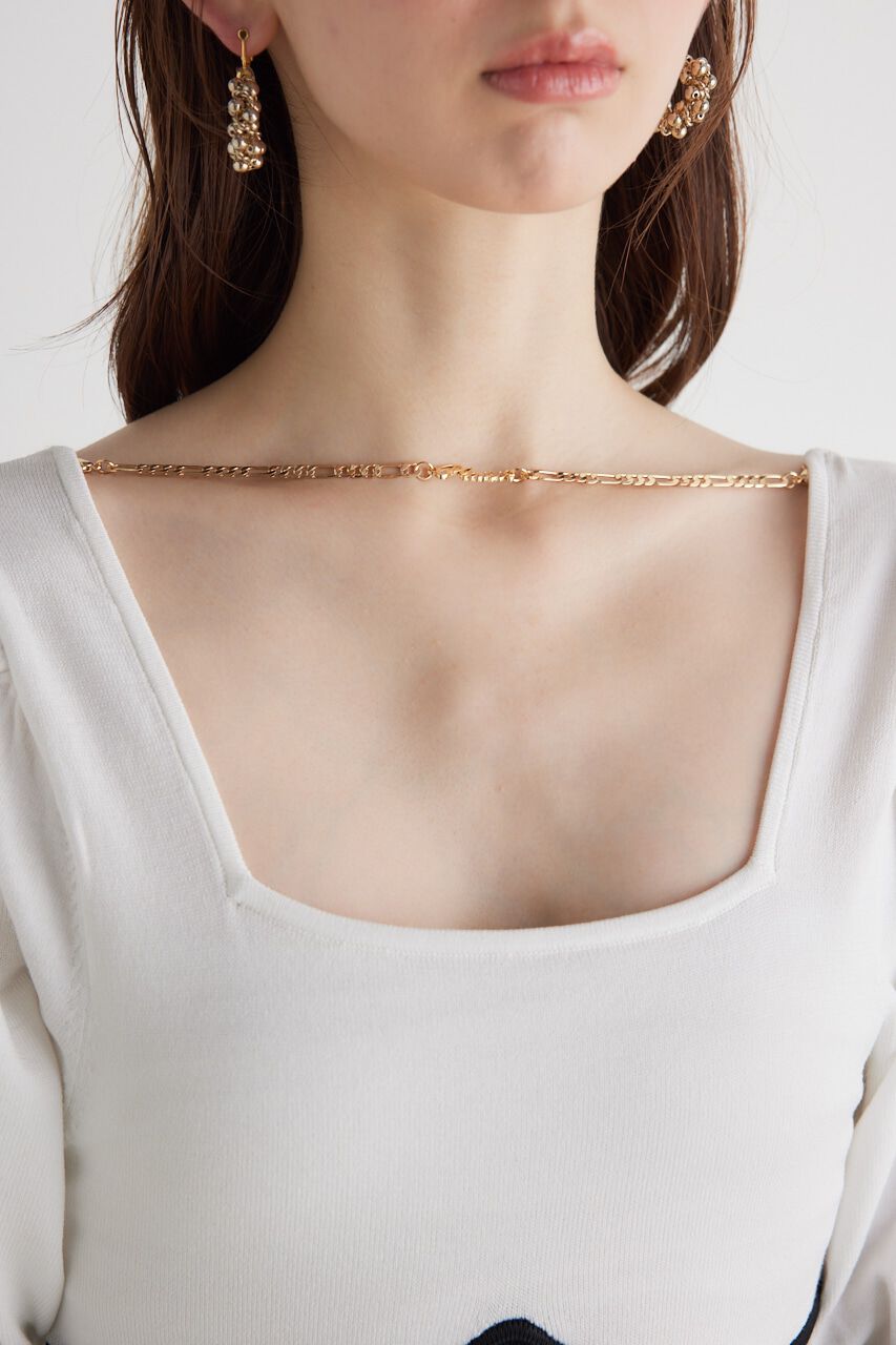 rienda「2WAYチェーンマーメイドKnit OP」|ワンピース|